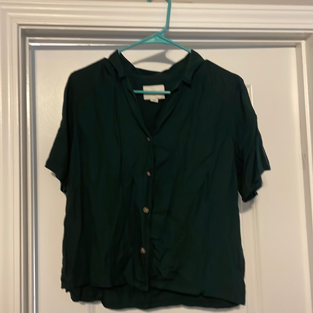 American eagle size medium loose for button up green